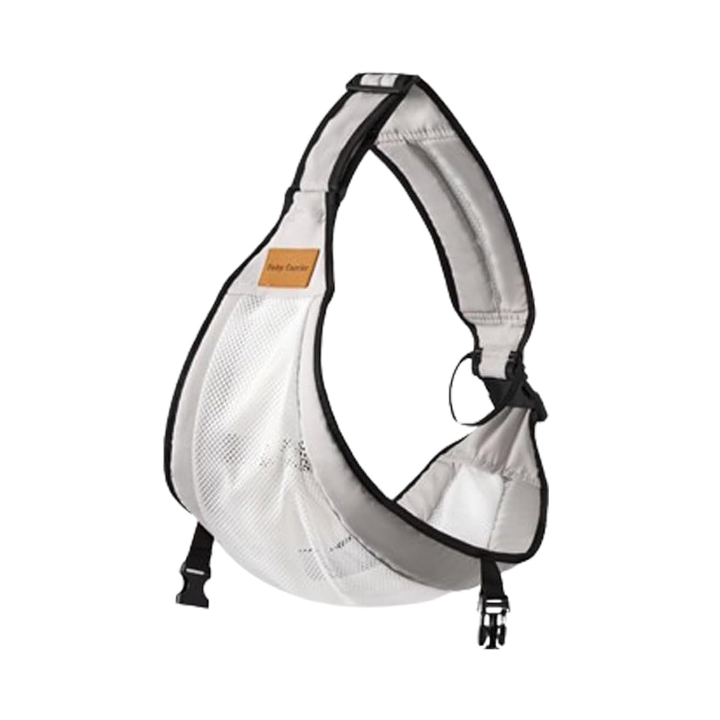 Baby Sling Carrier Toddler Carrier One Shoulder Adjustable Shoulder Strap Labor-Saving Baby Sling 10-45lbs(Grey,Mesh)
