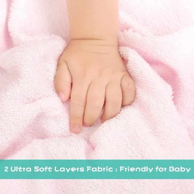 Touchat Hooded Baby Towels, Soft and Hypoallergenic Baby Bath Towels with Hood for Toddler Infant Newborn, Large and Absorbent Toddler Towels for Baby Boy Girl (Rabbit, 35.1''x35.1'')