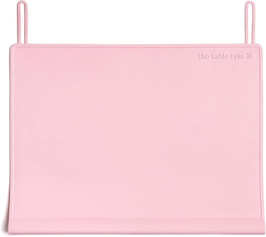 The Table Tyke Table Tyke Placemat XL Silicone Baby Placemat with Teething Edge Bumper - Waterproof Toddler Table Mat for Eating, BPA Free, Dishwasher Safe (Pink)
