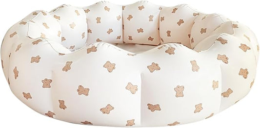 Inflatable Baby Pool, Portable Paddling Baby Swimming Pool for Toddlers Ages 0-3 Years Girls and Boys, Indoor& Outdoor, Garden and Backyard Summer Water Party, 35.4x9.8 in (Bear)