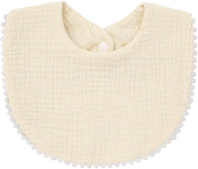 Nishine 6 PACK Muslin Baby Drooling Bibs for Unisex Boys Girls Cotton Absorbent Feedig Teething Bandana Drool Bibs Scarf Bibs