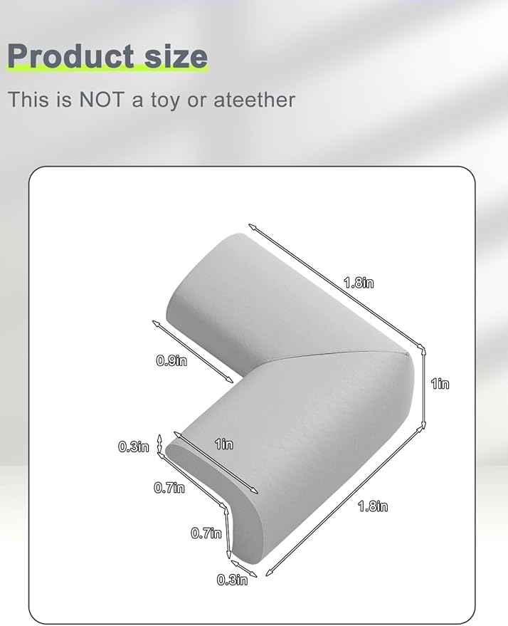 Foam Corner Protector Edge and Corner Guard, with 12.5 feet Length Foam Safety Bumpers, Baby Proofing Safety Table Corner Protectors (White 12.5ft)