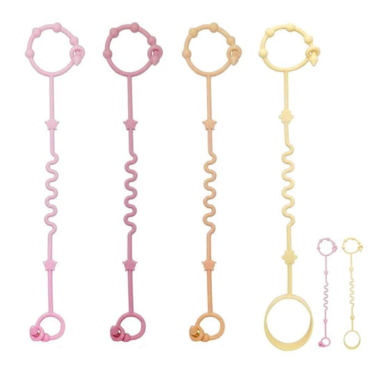 RTMOK Toy Straps for Baby,Silicone Setpacifier Clip,Applies to Car Seat Toy,Teether Toy,High Chair,Stroller Accessories,Baby Toy Clips,Cribs,Rocking Chair ﻿