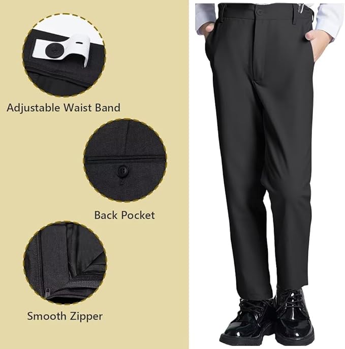 Boys Suit 3 Piece Ring Bearer Suit Kids Formal Jacket Vest Pants Suits Wedding Outfit for Party Prom Tuxedo