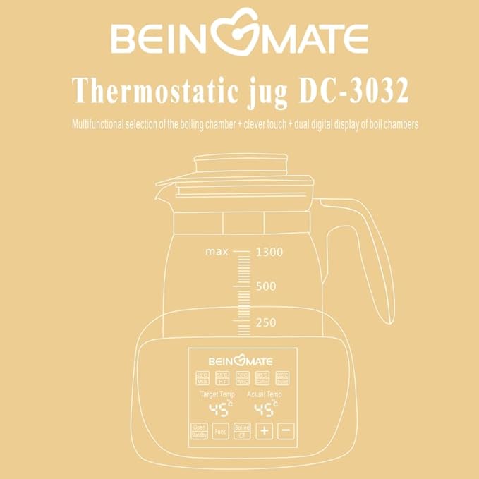 Baby Bottle Warmer,Electric Kettle Water Warmer,Temperature Control Kettle,Formula Water Warmer Temperature Control, Multi-Temperature Control for Formula, Breastmilk, Tea, Coffee, Sterilizer