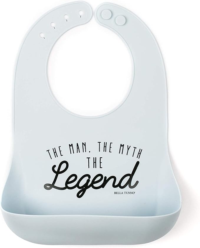 Baby Bib for Eating by Bella Tunno, Waterproof Silicone Bib with Large Food Catcher, Adjustable Fit for Babies 4-12 months & Toddlers 1-3 Years, Boys & Girls, Lil Hangry