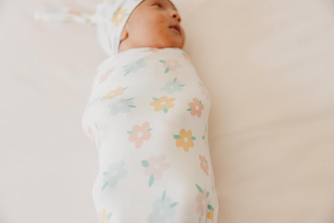 Copper Pearl Baby Swaddle Blanket - Premium Knit Baby Blanket, Large Soft Stretchy Receiving Blankets for Baby Boy and Girl, Swaddles for Newborn, Infant, and Toddler (Daisy)