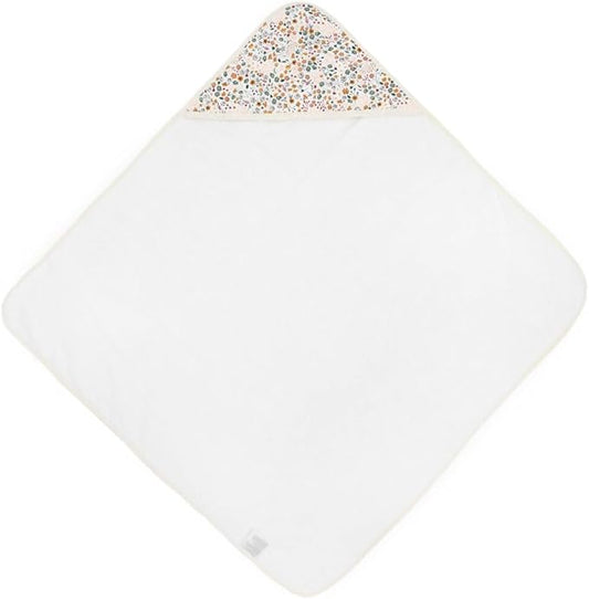 Little Unicorn Premium Infant Hooded Bath Towel| Soft & Absorbent Cotton & Terry Fabric for Newborns (Pressed Petals)