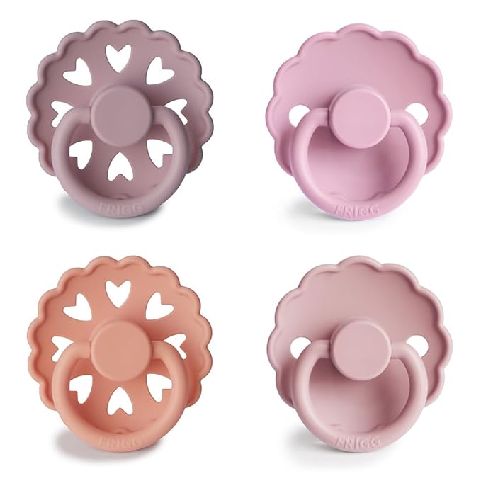 FRIGG SilkySoft Silicone Baby Pacifier 4-Pack Sunset Bliss | Made in Denmark | BPA-Free (0-6 Months)