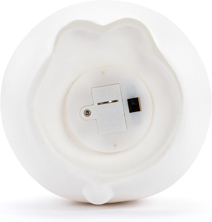 DEMDACO Nighty Night LED 5.5 x 4 Inch Quality Dolomite Illuminated Nursery Bedroom Nightlight Figurine, Classic White, Bear