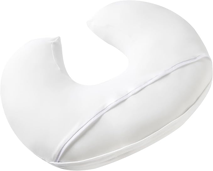 Nursing Pillow, Plus Size Breastfeeding Pillow Original Support for Baby Boys Girls Breastfeeding Essentials, with Removable Soft Cotton Cover (White, Standard (23.62 * 18.11 * 5.91 Inches))