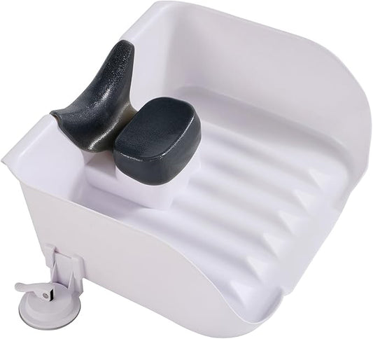 Portable Shampoo Basin for Kids, Baby, Children,Tear Free Hair Washing Basin Tray at Home(White)