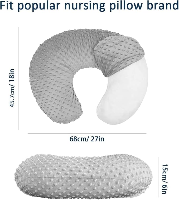 iEvolve Minky Nursing Pillow Cover Breast Feeding Pillow Cover Slipcover U Shape for Baby Boy Girl,Cover Only(Daisy)