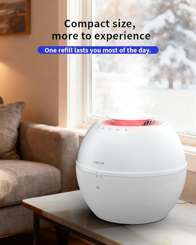 Dual-Function Humidifier & Dehumidifier 152oz Water Tank Steam distillation humidification for Bedroom With Drain Hose Humidifer RV Bathroom Auto Adjustment Timer Setting 7 Color LED Lights