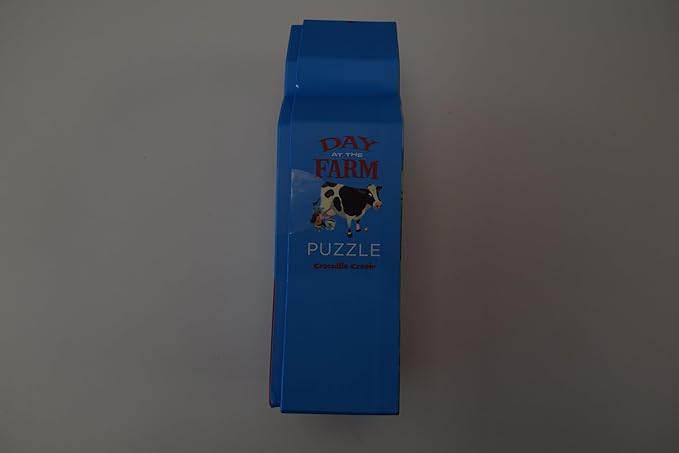 Crocodile Creek 48-Piece Jigsaw Floor Puzzle - Fun Floor Puzzles for Kids Ages 4-8 - Heavy-Duty Shaped Box for Storage - Day at The Farm - 18 x 24 inches Finished