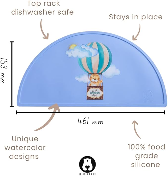 Silicone Baby Bib and Mat | Boys Girls Babies & Toddlers | Waterproof, Adjustable, BPA Free