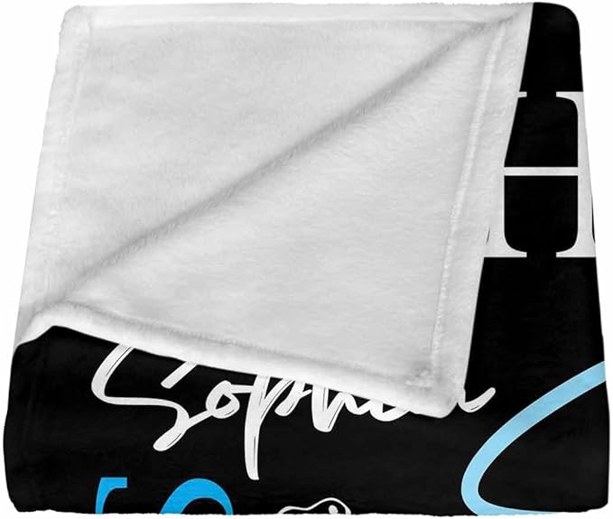 Custom Baby Blanket for Boys Girls, Personalized Kids Blanket with Name for Son Daughter, Ultra-Soft Cozy Flannel Fleece Blankets Soft Plush Receiving for Newborns, Newborn Blankets for Crib Stroller