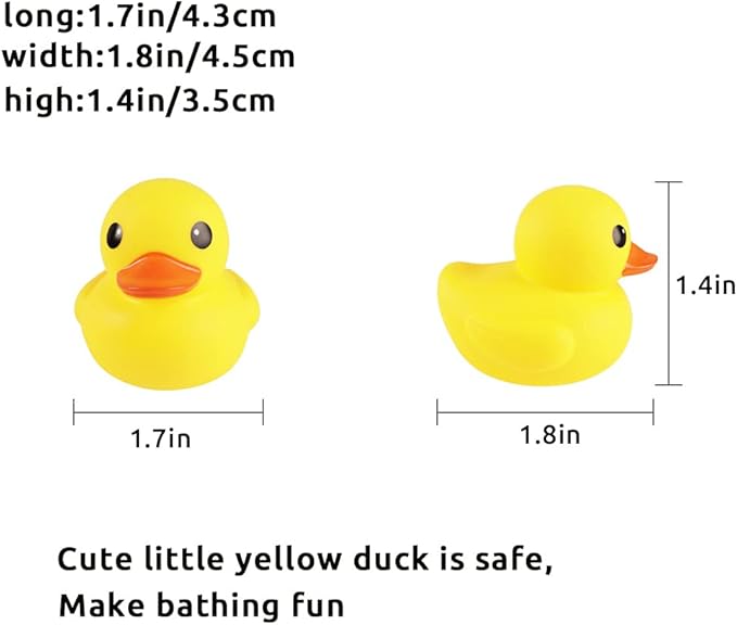Yellow Rubber Ducks, 30pcs Preschool Small Bath Toys Bathtub Floating Duckies Gift for Baby Shower Infants Kids Toddler Party Decoration (Small)