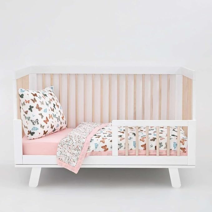 Little Unicorn Lofty Comforter Blanket | Super Soft & Breathable Muslin Fabric| Great for Play & Bedtime Blanket (Butterflies)