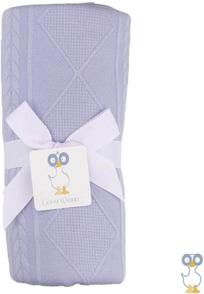 GooseWaddle Luxury Knit Baby Blanket (30”x40”), Premium Comfort from Ultra Soft Fabric That Get Softer with Use, Perfect for Any Infant Nursery, Boy or Girl, Machine Washable (Lavender)