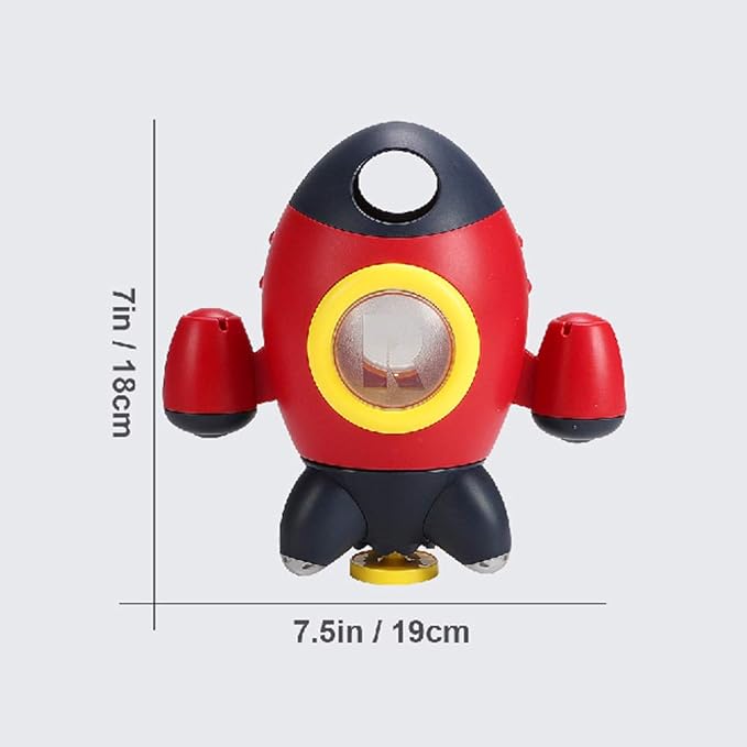 Bath Toys, Space Rocket Bath Toys for Toddlers 1-3, Spray Water Baby Bathroom Toys with Rotating Fountain, Shower Bathtub Toys for Toddlers Aged 18 Months 2 3 4 5 Years Old Kids Boys Girls