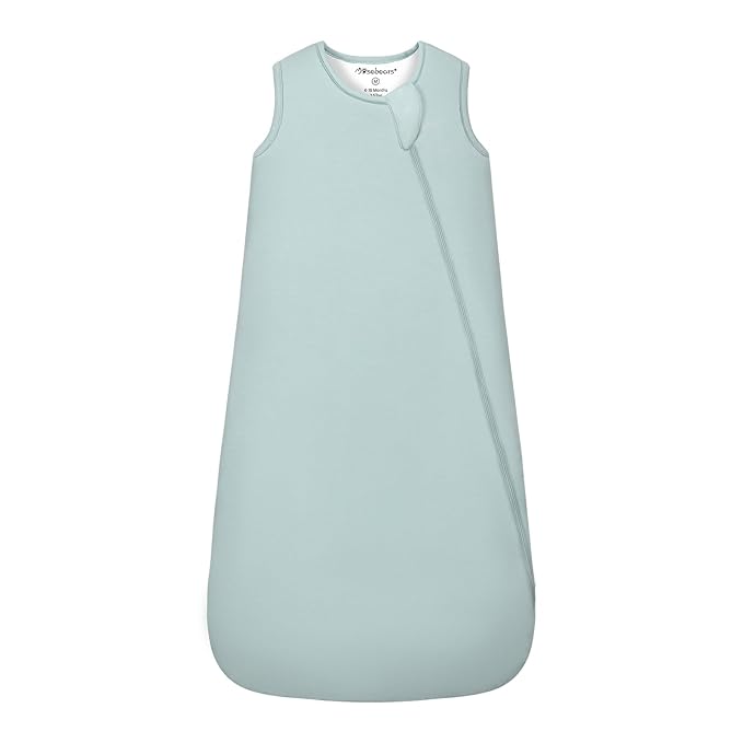 Mosebears Unisex Rayon Made from Bamboo Sleep Sack with 2-Way Zipper,2.5 Tog Baby Winter Sleep Sack (Calm Sage,0-6 Months)