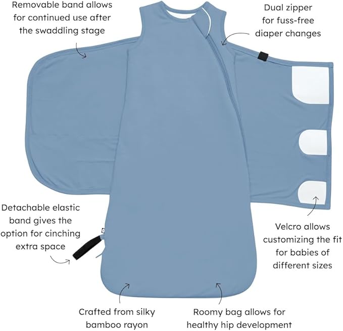 KYTE BABY Unisex Rayon Made from Bamboo Sleep Bag Swaddler for Babies, 1.0 Tog