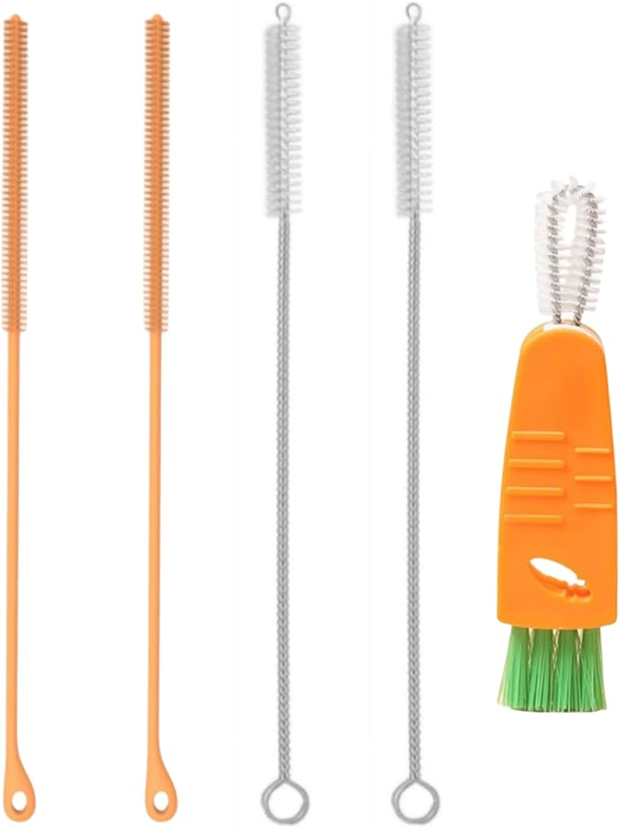 Silicone Straw Cleaner Brush,Water Bottle Cleaning Kit, Brush and Straw Cleaner for Owala Tumbler 16/oz/24oz/32oz/40oz,with 2 Straw Cleaner Brush and Cup Lid Cleaning Brush