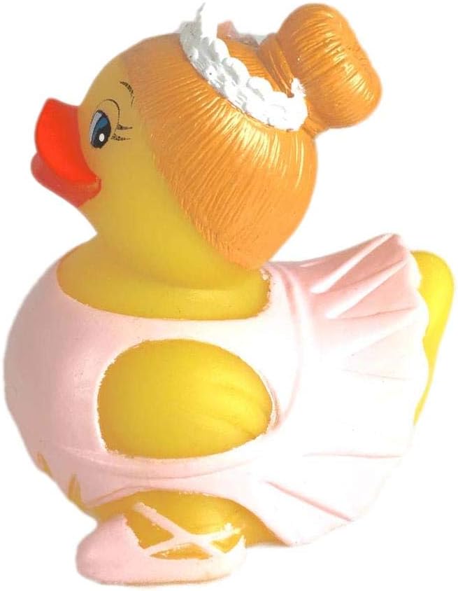 3" Ballet Rubber Duck [Sealed Hole, Float Upright] - Baby Safe Bathtub Bathing Toy