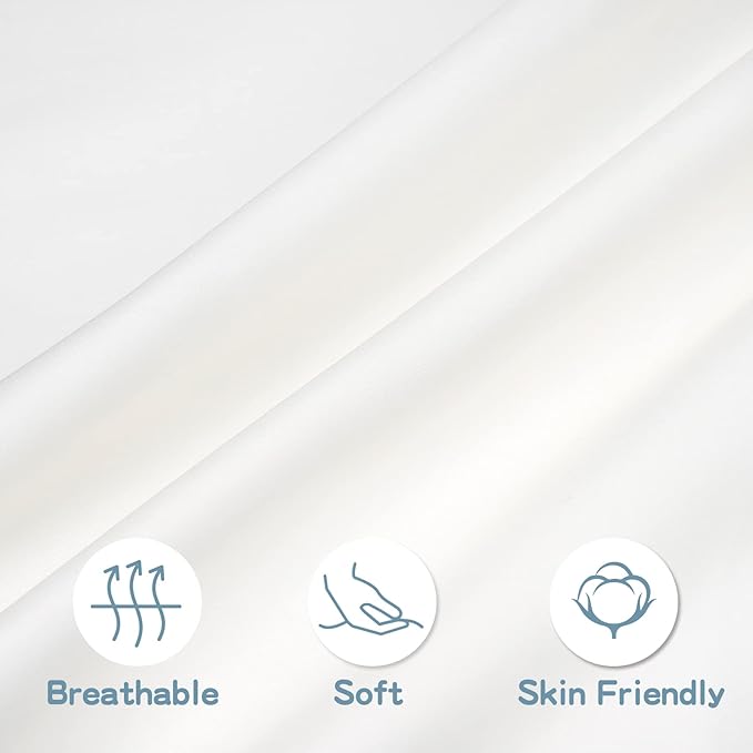 Soft Organic Cotton Toddler Pillowcases 14 X 20 Inches, Fit 13 X 18, 14 X 19 Pillows, Smooth Pearl Cotton Baby Pillowcases with Envelope Closure, Pink and Ivory, Set of 2