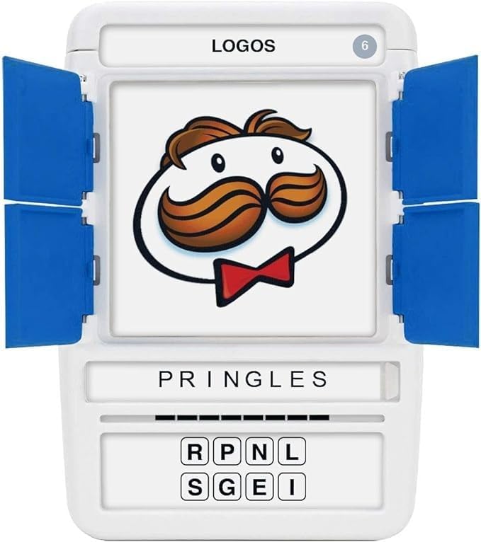 100 PICS Logos Travel Game - Guess 100 Logos | Flash Cards with Slide Reveal Case | Card Game, Gift, Stocking Stuffer | Hours of Fun for Kids and Adults | Ages 6+