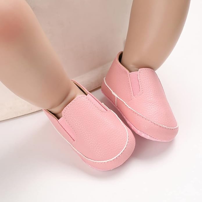 LONSOEN Baby Girls Boys Loafers Prewalker Dress Crib Shoes