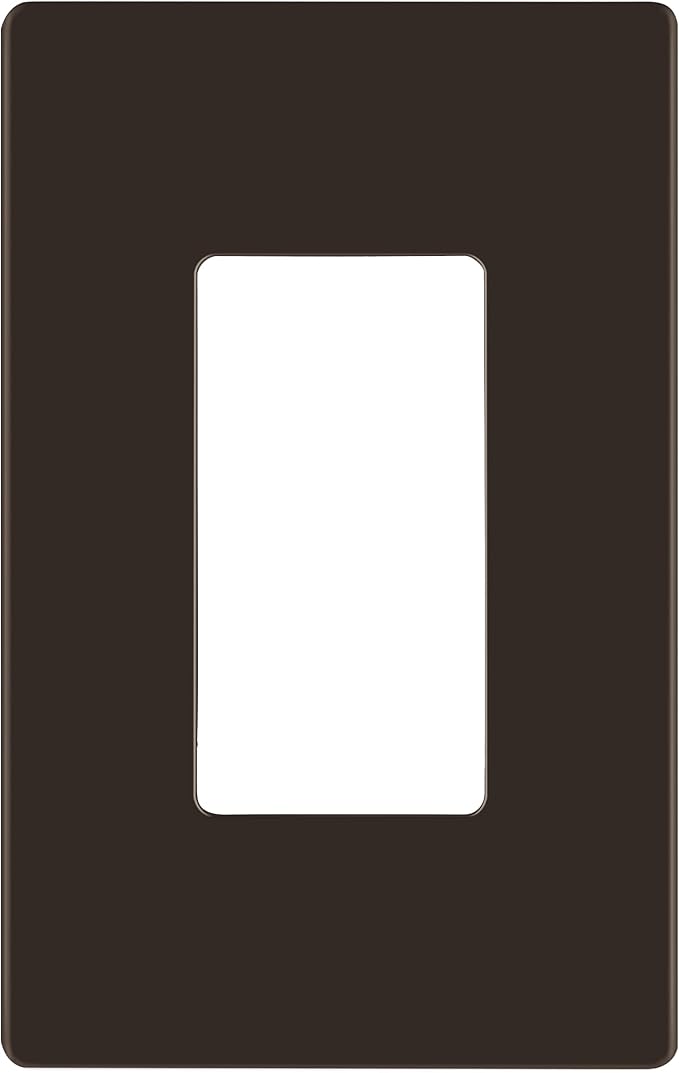 LIDER Matte Finish Decorator Switch Cover, Screwless Wall Plate, Mid-Size 1-Gang 4.88" x 3.11", Unbreakable Polycarbonate Thermoplastic, UL Listed, LSWP-31M-BR, Brown