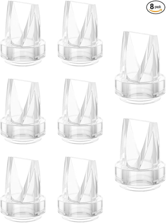 Breast Pump Parts for Lansinoh Discreet Duo/Nuliie/Motif Aura Glow S32 Pump, for mommed, for eufy Breast Pump Replacement Parts, Incl 8PCS Duckbill Valves