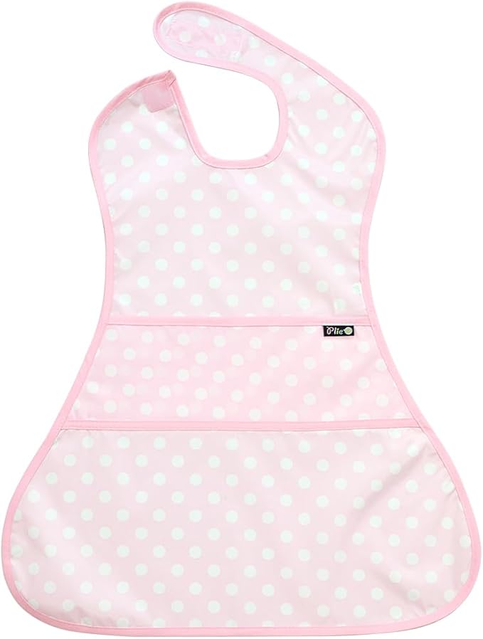 Full Coverage Waterproof Feeding Bib for Toddlers – Extra Long Apron Bib for Mealtime, Self-Feeding, BPA-Free