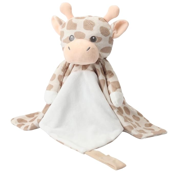 Love By Emi Baby Music Lovey Beige & White Giraffe, Baby Sleep Soother for Crib & Cuddle Bedtime, White Noise with Heartbeat & Lullaby, Plush Sound Toy, Stuffed Animal for Newborns, Infants & Toddlers