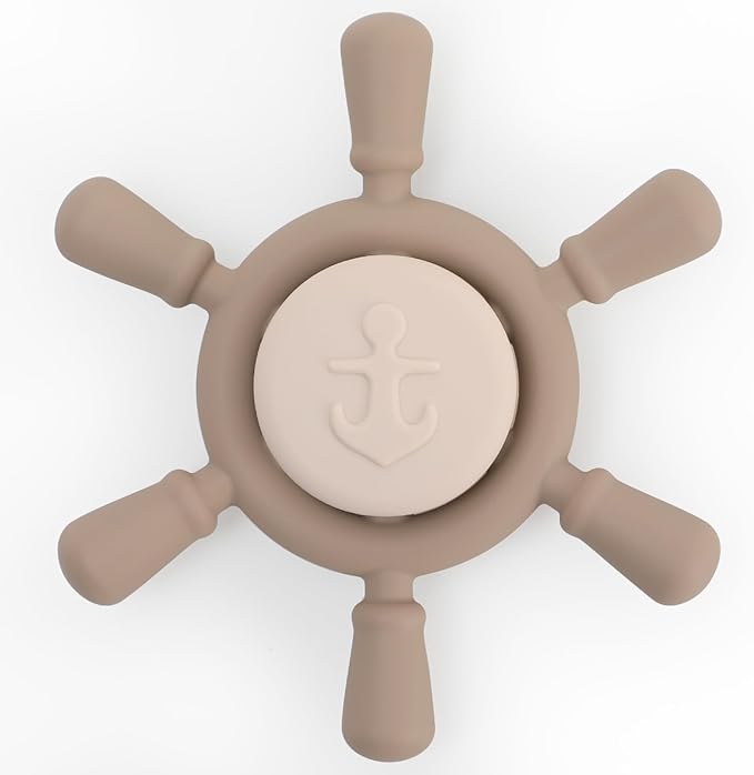 Suction Spinning Toy, Silicone Toddler Sensory Toys for Bath Toys Birthday Gift (Shifting Sand&Sand)