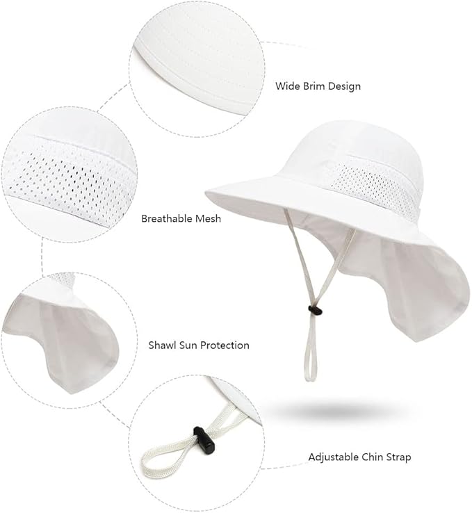 Baby Sun Protection Hat for Infant Toddlers Boys Girls UPF 50+ Sunhat for Outdoor Beach Swim