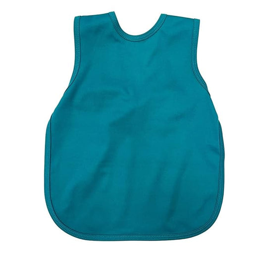 BapronBaby Minimalist Teal Bapron - No Neck Tie Safer Bib for Baby & Toddler - Soft Waterproof Stain Resistant - Machine Washable - Sz Preschool 3-5yrs