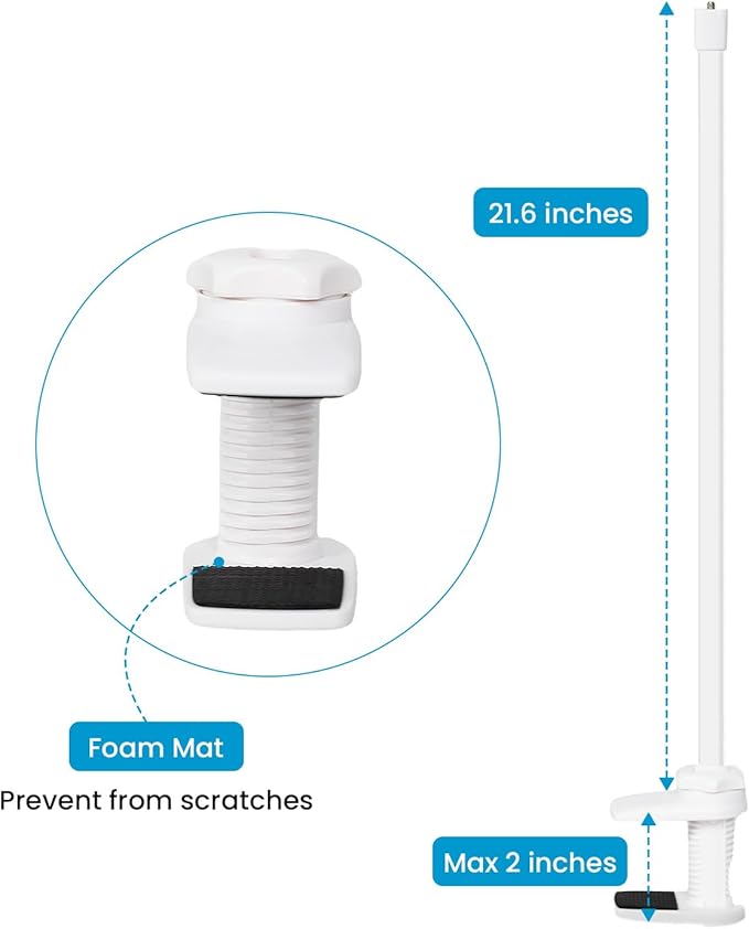 ieGeek Baby Monitor Mount Bracket for Baby 1T/4/5 Baby Camera Holder Holder with a 1/4” Screw,with 21.6" Flexible Gooseneck Arm