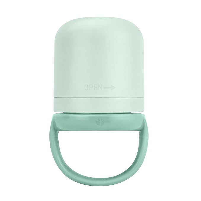 Green Sprouts® Silicone & Sprout Ware® First Foods Feeder, 6mo+, Plant-Plastic, Platinum-Cured Silicone, Sterilizer Safe, Grows with Baby, Tested for Hormones - Sage