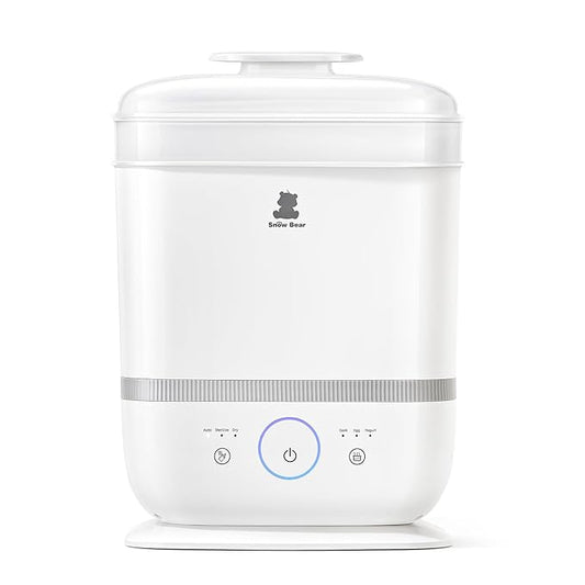 Snow Bear Baby Bottle Sterilizer and Dryer with Touchscreen, 6-in-1 Steam Bottle Sterilizer for Baby Bottles Pacifier, Breast Pump Part, 13 Bottles Extra-Large Capacity for Fast Drying Baby Essential