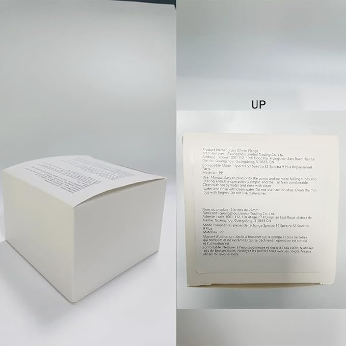 2pcs 27mm Flange Compatible with Spectra S1 S2 9 Plus Synergy Gold Ameda MYA Motif Luna Breast Pump, Replacement to Spectra Pump Parts, Breast Pump Shields 27mm Replace S1 S2 Parts