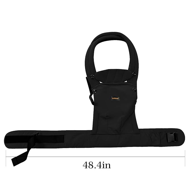 Baby Carrier Newborn to Toddler, 7-45 lbs with Natural Cotton Linen, Ergonomic Design,Versatile and Adjustable,Hands Free for Moms&Dads (Black)