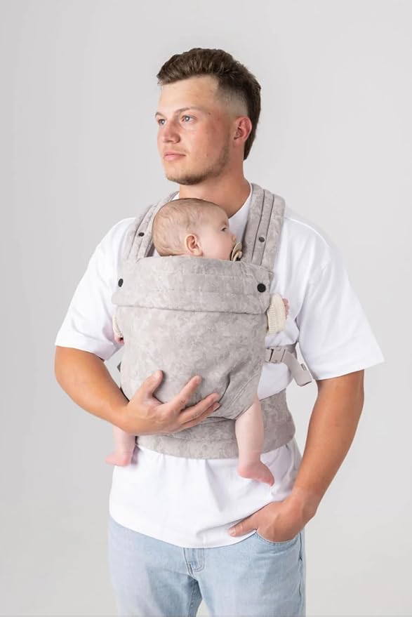Mabē Monarch Ergonomic Baby Carrier - Premium Cotton Soft Structured Infant Carrier with Hip Healthy Design, 3 Carry Positions for Newborn to Toddler (7-35lbs) (Ashland Camo)