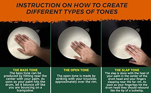 Drum Djembe is a Rope goat skin Covered Goblet African Drum Played by Hands West Africa style jembe for drums circle and more (9x20) Designed in the USA