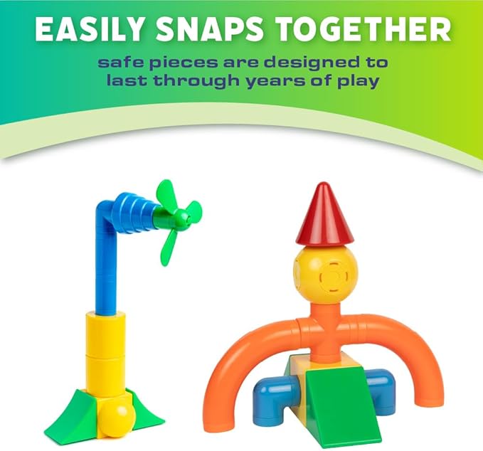 POPULAR PLAYTHINGS 18302 Mag Builder Magnetic Building Toy for Kids with 30 Colorful Pieces