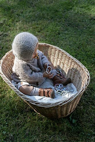 BIBS Pacifiers Colour Collection | Natural Rubber Baby Pacifier | Set of 2 BPA-Free Soothers | Made in Denmark | 0+ Months (Pack of 2) | Sand/Iron