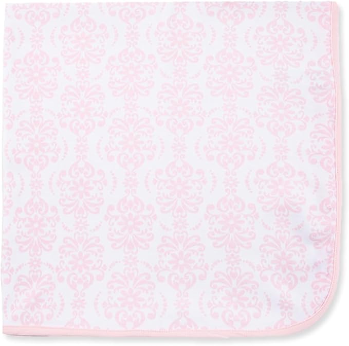 Little Me Unisex Baby Swaddling Receiving Blankets, Damask Scroll, 30 x 27 Inches
