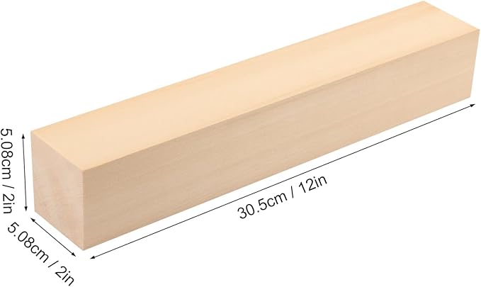 10 Pack Basswood Carving Blocks, 12x2x2 Inches Basswood Blocks for Beginner to Advanced Carvers, Ideal for DIY Projects and Gifts, Soft and Smooth, Easy Whittling and Carving,by GNIEMCKIN